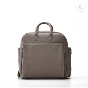Brown Baby Bag with Structured Design and Double Handles
